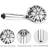 Wall Mounted Stainless Steel Shower - 7-Setting Dual Head, Slide Bar, Finish, 1.8 Gpm Flow, Corrosion Bar Mounted, , 1/2" Connection Size-127377217