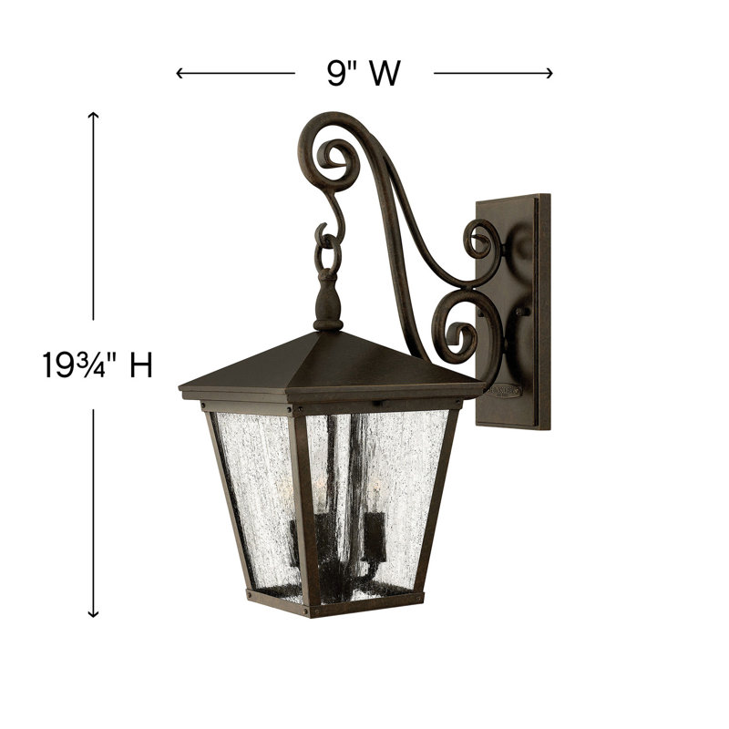 Trellis 3-Light Outdoor Wall Lantern, Incandescent