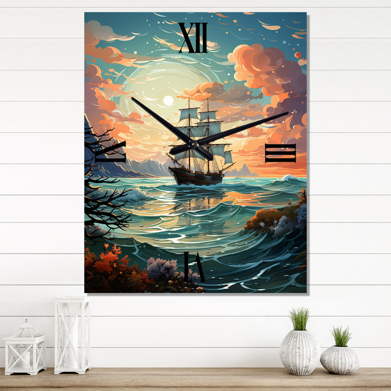 Arihaant - Horloge murale moderne nautique et de plage, Très petit