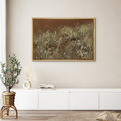 Reproduction d'art sur toile encadrée - œuvre d'art botanique rétro, décor de maison de campagne moderne