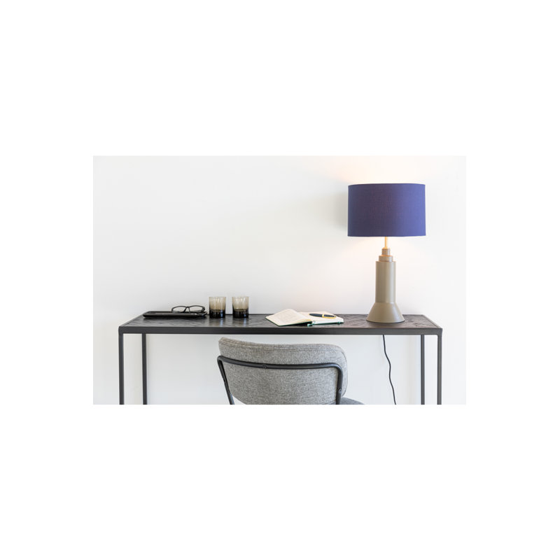 Kaja Table Lamp, Dark Blue, Brown