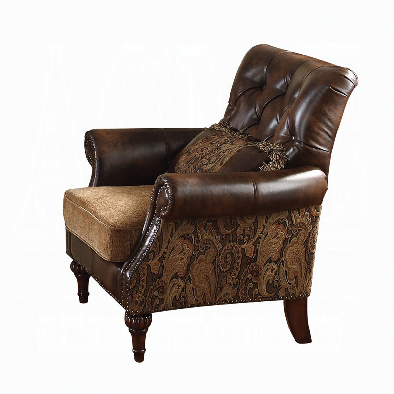 Ensemble de salon brun / traditionnel 4 pièces Dreena Collection: canapé, causeuse, chaise et table basse