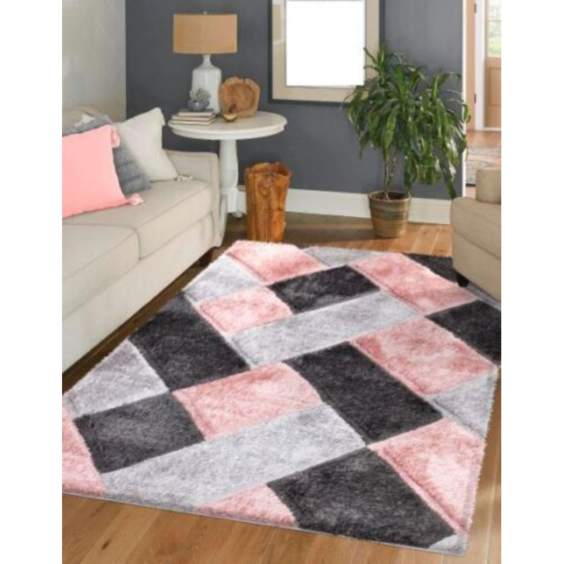 Turner Chequered Shag Indoor / Outdoor Area Rug, Rectangle 80 x 150cm