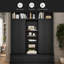 Hall Tree With Bench And 5 Storage Cubbies-367966441