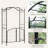 Outsunny Garden Arch Arbor,Metal Arch Trellis With Gate