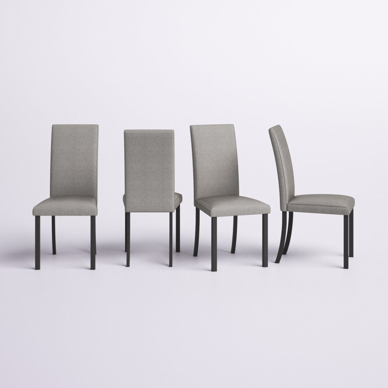 Ajalon 18.3'' H Upholstered Parsons Chair, Black