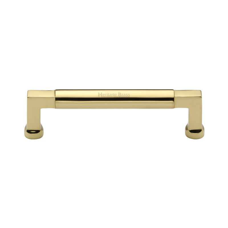 Heritage Brass Heritage Cabinet Pull Bauhaus Design, Polished Brass, 16cm H x 16cm W x 17.6cm D