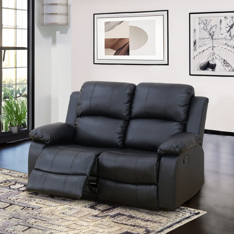 Recliner, Black Faux Leather