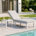 Coussin gris clair / structure blanche