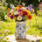 6.3X4.5X7.1" Ceramic Pitcher Vase With Handle