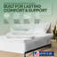 Grand sommier non assemblé pour grand lit - sommier tapissier en bois de 10 pouces seulement - sommier de remplacement silencieux et silencieux, assemblage facile (blanc)-1472456940-1392475065
