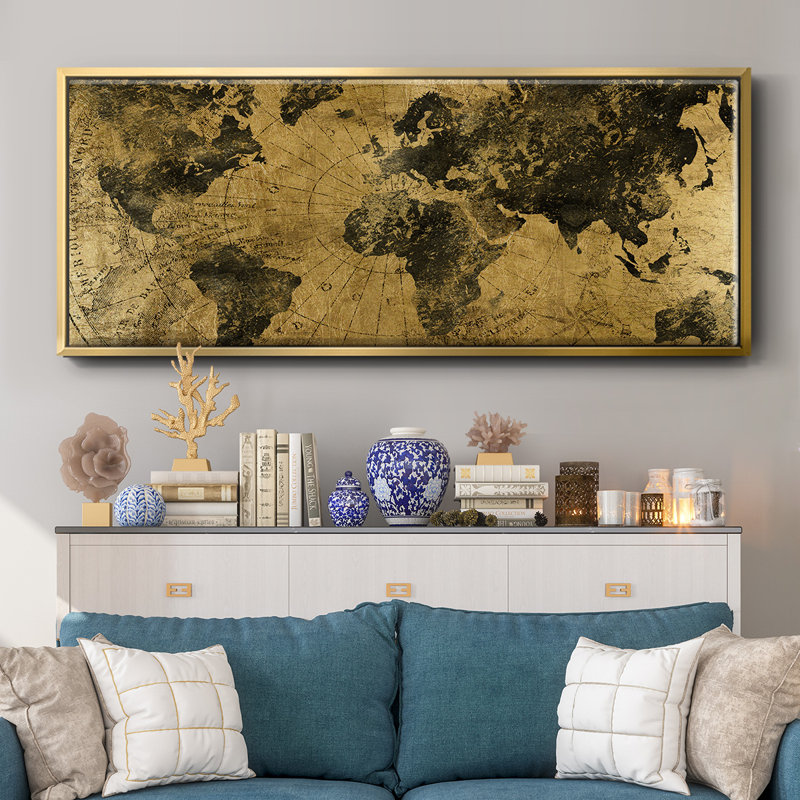 Golden Atlas - toile encadrée, H 8 po x l 20 po