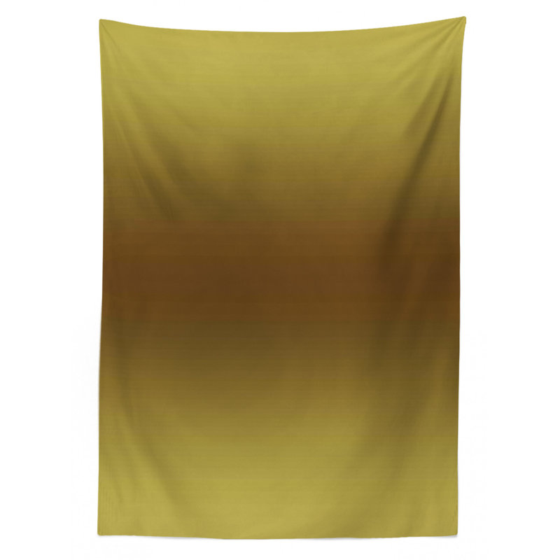 Ombre Tablecloth, 70" L x 52" W, Mustard/Brown