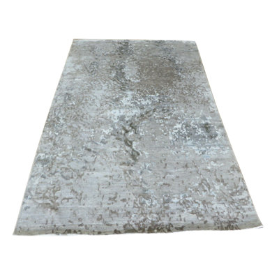 One-of-a-Kind 6'1" X 9'2" Silk Area Rug in Gray