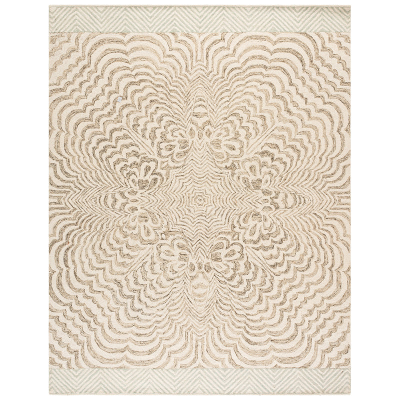 Tapis d'intérieur en laine touffeté à la main Pine, 8'-0" x 10'-0" Rectangle