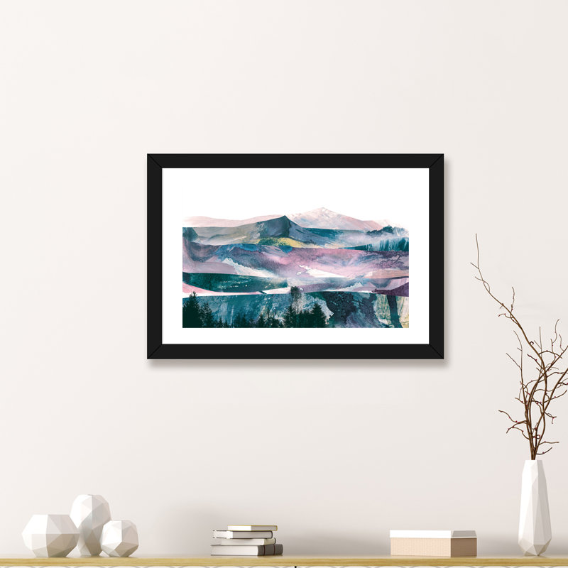 « rose range » par dan hobday-print, H 24 po x l 32 po x P 1 po, Papier avec cadre noir