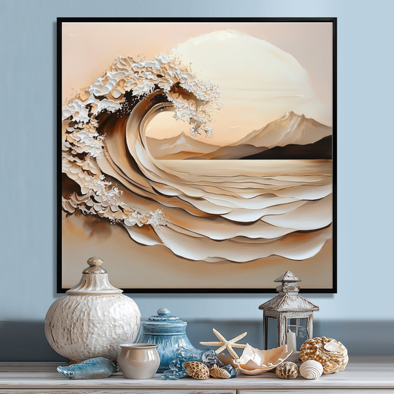 «Thunderous Waves In The Atlantic III - Coastal Beach», impression murale, H 16 po x l 16 po, Noir