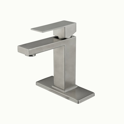 Brushed Nickel Bathroom Faucet, Single Handle Waterfall Spout Vanity Sink Tap, Stainless Steel Made, And Robust, Corrosion Fingerprint- Finish, Silent Splash- Water Flow Trait Steel, Dependable,