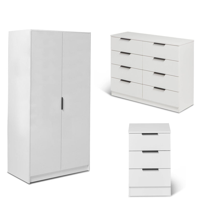 Glenhaven 3 Piece Bedroom Set, Pure White