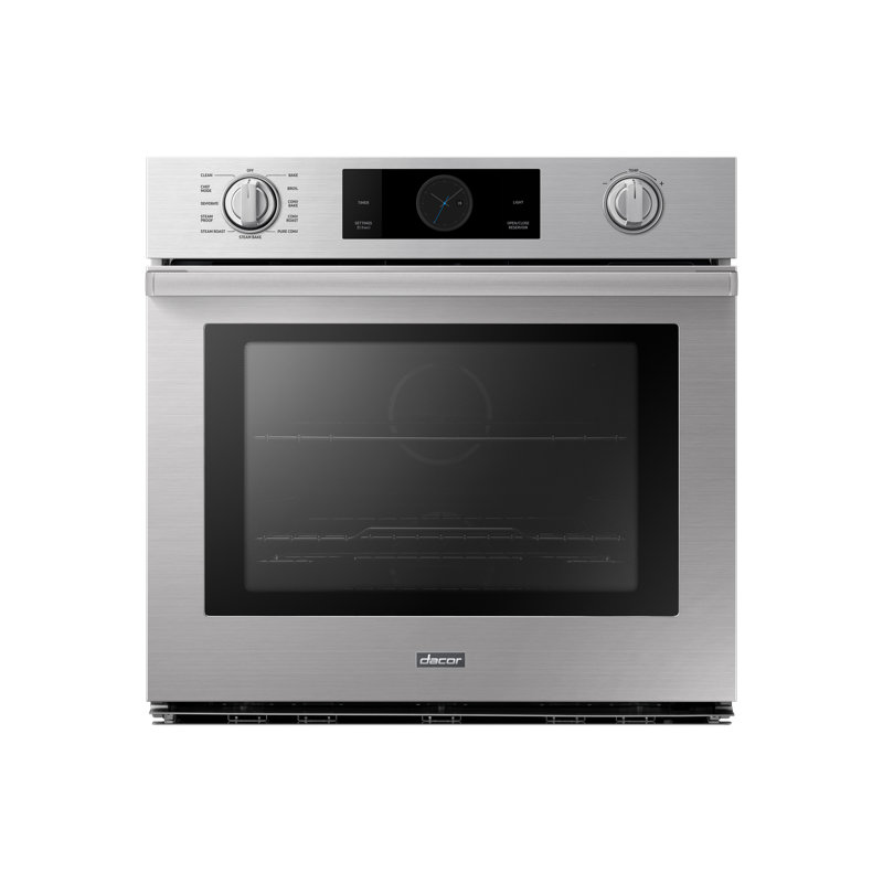 30" Single Wall Oven Steam, Silver