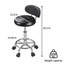 Tabouret pivotant rond en cuir noir Pu-1889103777