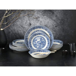 China Town 18 Piece Stoneware Dinnerware Set