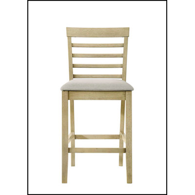 Magnifiques chaises de salle à manger de couleur crème à hauteur de comptoir avec sièges rembourrés pour plus de confort et d'élégance dans les salles à manger modernes