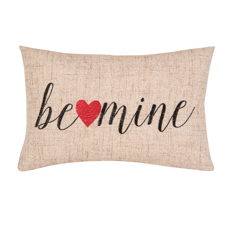 Embroidered Linen Throw Pillow