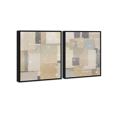 Artisan Heritage Set Canvas Abstract Print by Oliver Gal, Black Frame, 16 x 20