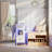 Narrow Bedside Table, Narrow Nightstand with Charging Station&LED, Bedside Table End Table White