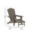 Ayleah Commercial All-Weather Plastic Adirondack Chair with Ottoman-1239443798