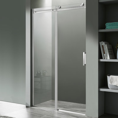 Rhodes 48" W x 76" H Single Sliding Frameless Shower Door