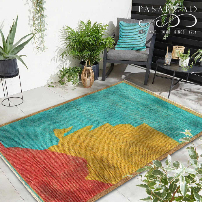 Tapis unique en laine 4 pi x 6 pi Natelie