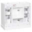 Base de meuble-lavabo blanc 36 po, 1 armoire et 6 tiroirs, en bois massif et de construction, moderne, peint, assemblage requis en blanc, avec surface peinte,-1491661636