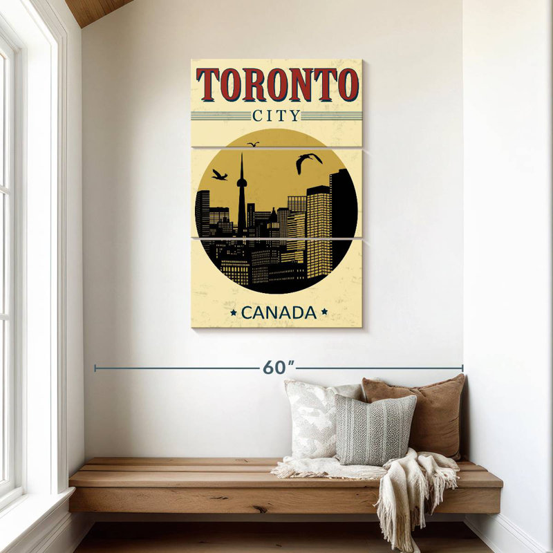 Affiche rétro Toronto, H 45 po x l 28 po