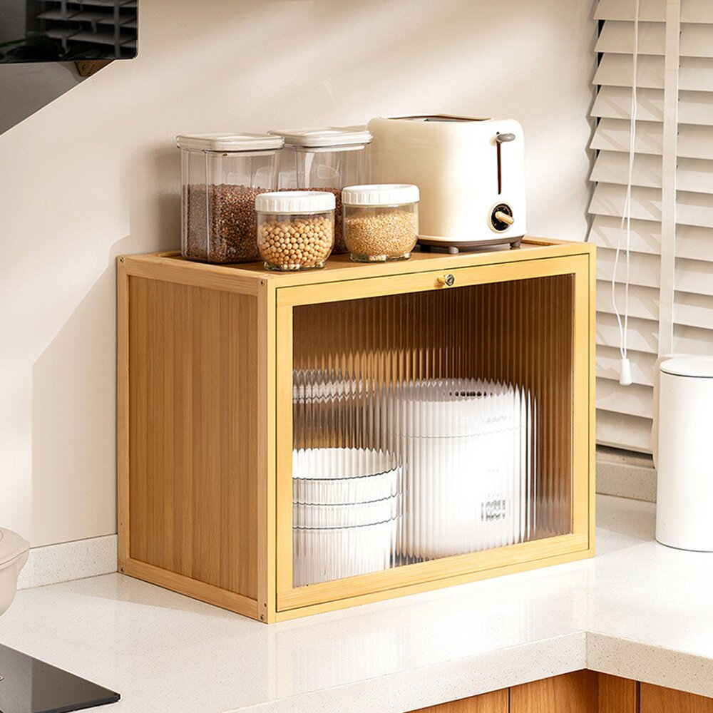 50cm W Bamboo / Rattan Bedside Table