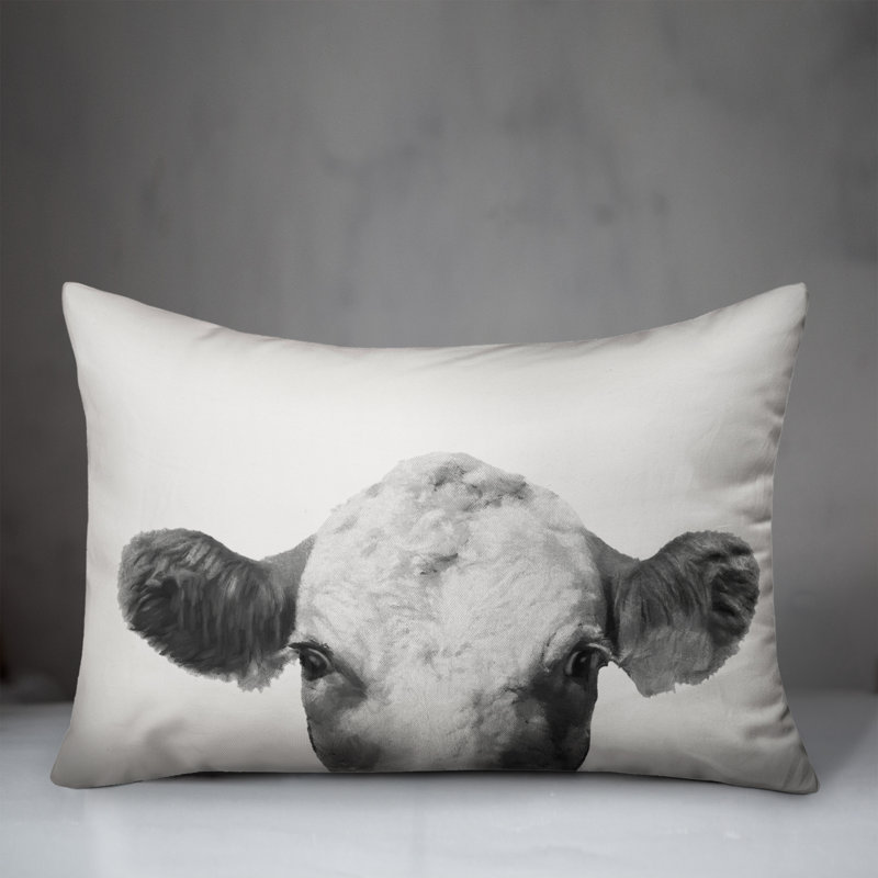  Housse et insert pour oreiller rectangulaire Peeping Cow Face
