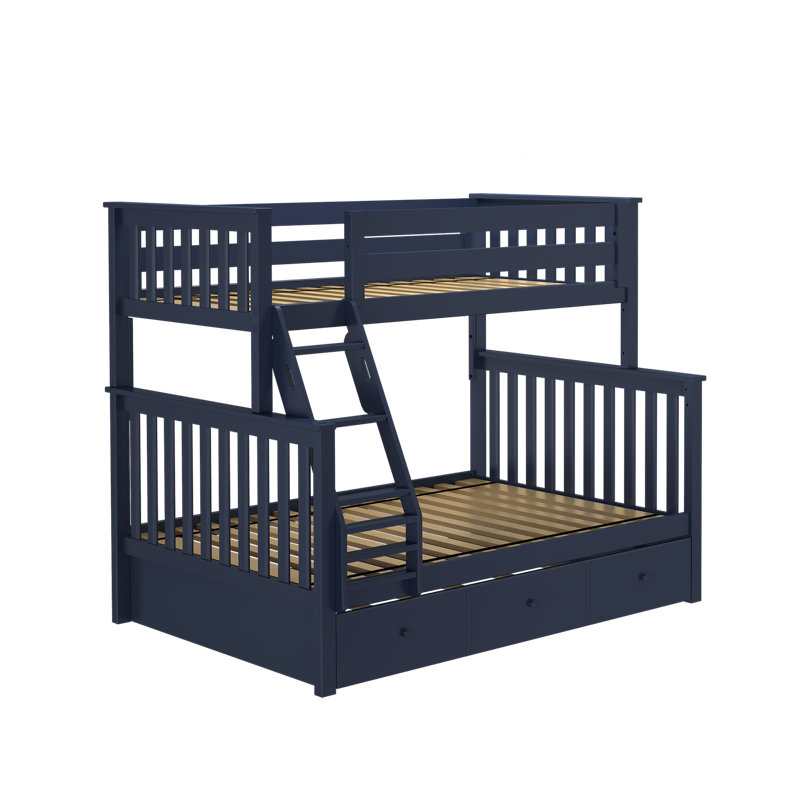 Ravenwood Kids Bunk Bed with Trundle, Twin over Full, Blue