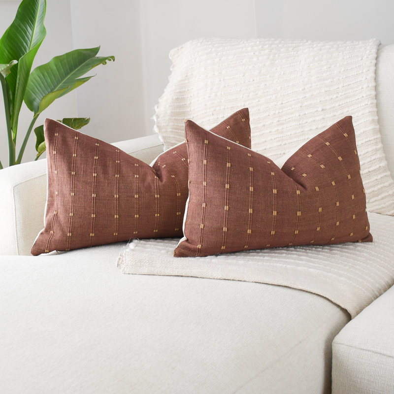 Thai Brown Lumbar, Rectangle 12"H x 22"W, Brown