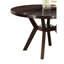 Table de salle à manger au look de style - bois synthétique, plateau de table rond, tablette de rangement avec pieds de qualité moyenne et fabrication stable en bois d'hévéa