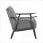 Chaise d'appoint rembourrée en velours gris clair, assise de salon transitionnelle décontractée à structure en bois massif pour adultes