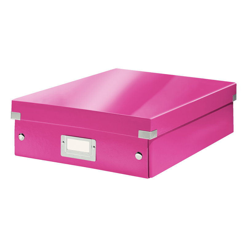 Leitz Decorative Bin, Pink, 28.1cm H x 10cm W x 37cm D