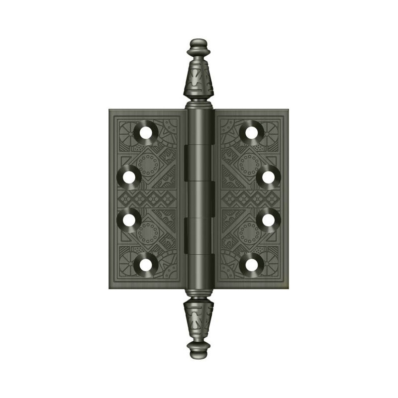 3.5'' x 3.5'' Butt Bearing Hinge, Antique Nickel
