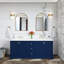 Ensemble de meuble-lavabo autoportant 60 po avec plateau en pierre d'ingénierie Marjina-697776542-697776543
