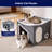 Foldable Indoor Cat House & Bed, 16 x 16 x 13-in