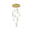 Luminaire suspendu cylindrique à 9 lumières DEL avec accents en cristal Alfee-44102663
