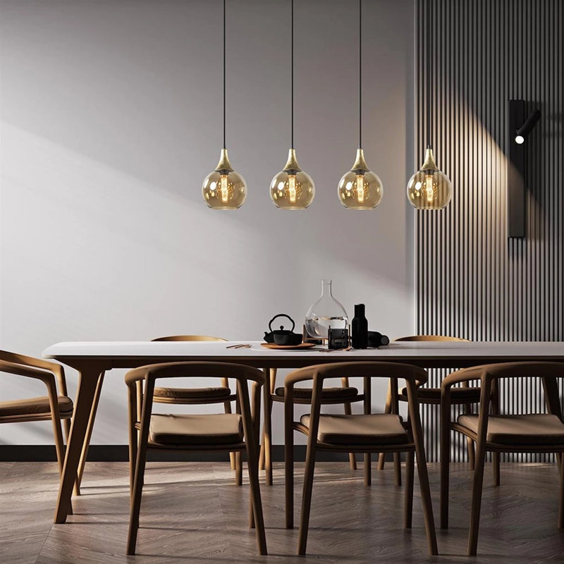Callisto Black/gold 4-light Pendant, 4