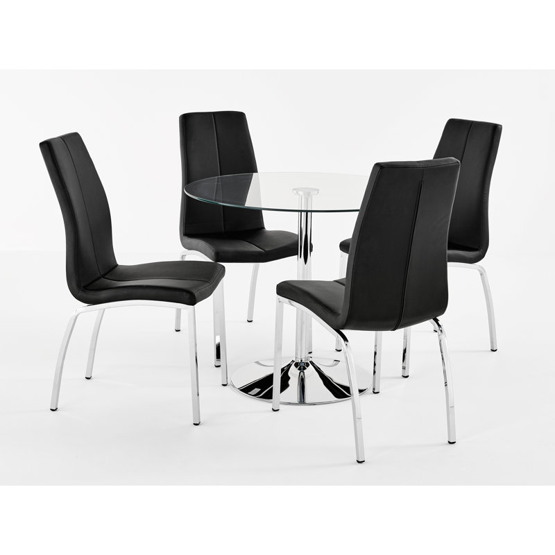 Lorca 4 - Person Dining Set, Black