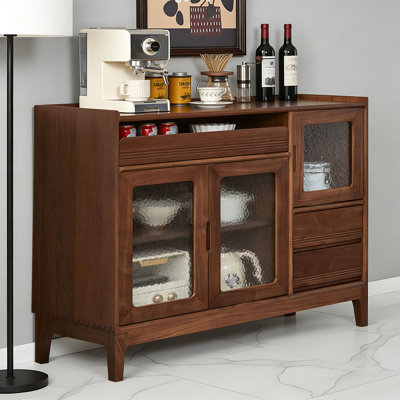 Multi-functional storage solid wood sideboard