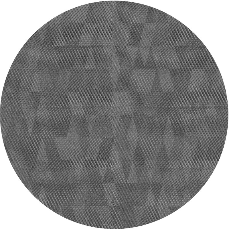 Geometric Indoor Rug, Round 4'